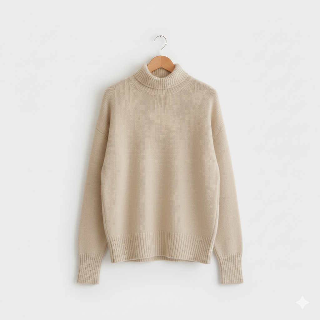 Isabella | Cashmere High Neck Sweater