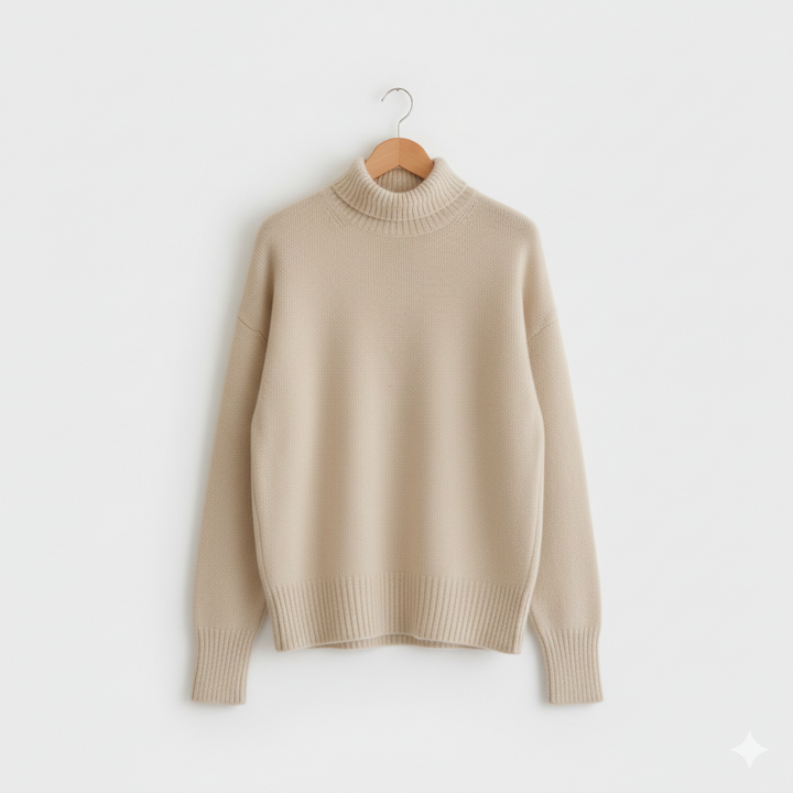 Isabella | Cashmere High Neck Sweater