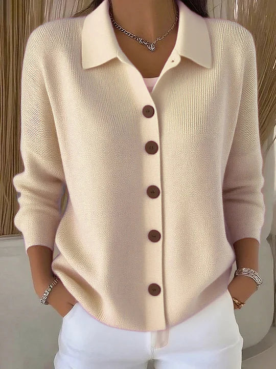 Maribel | Button-Up Knit Cardigan with Collar
