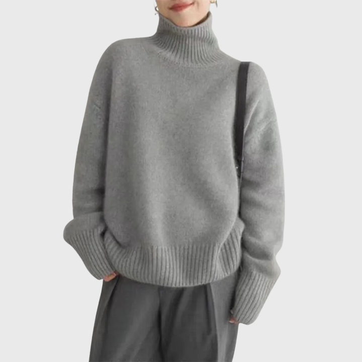 Isabella | Cashmere High Neck Sweater