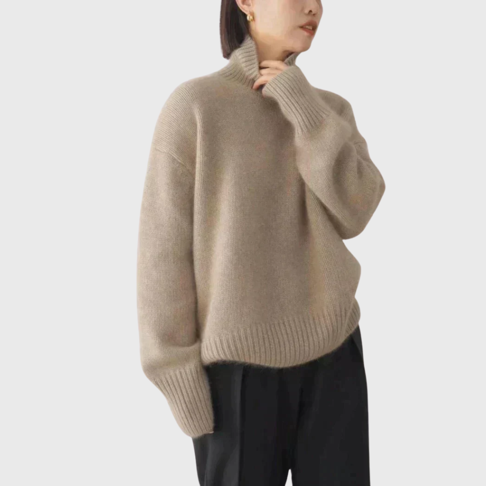 Isabella | Cashmere High Neck Sweater